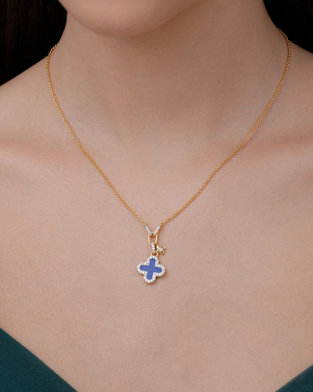 Lapis Lazuli Clover Pendant