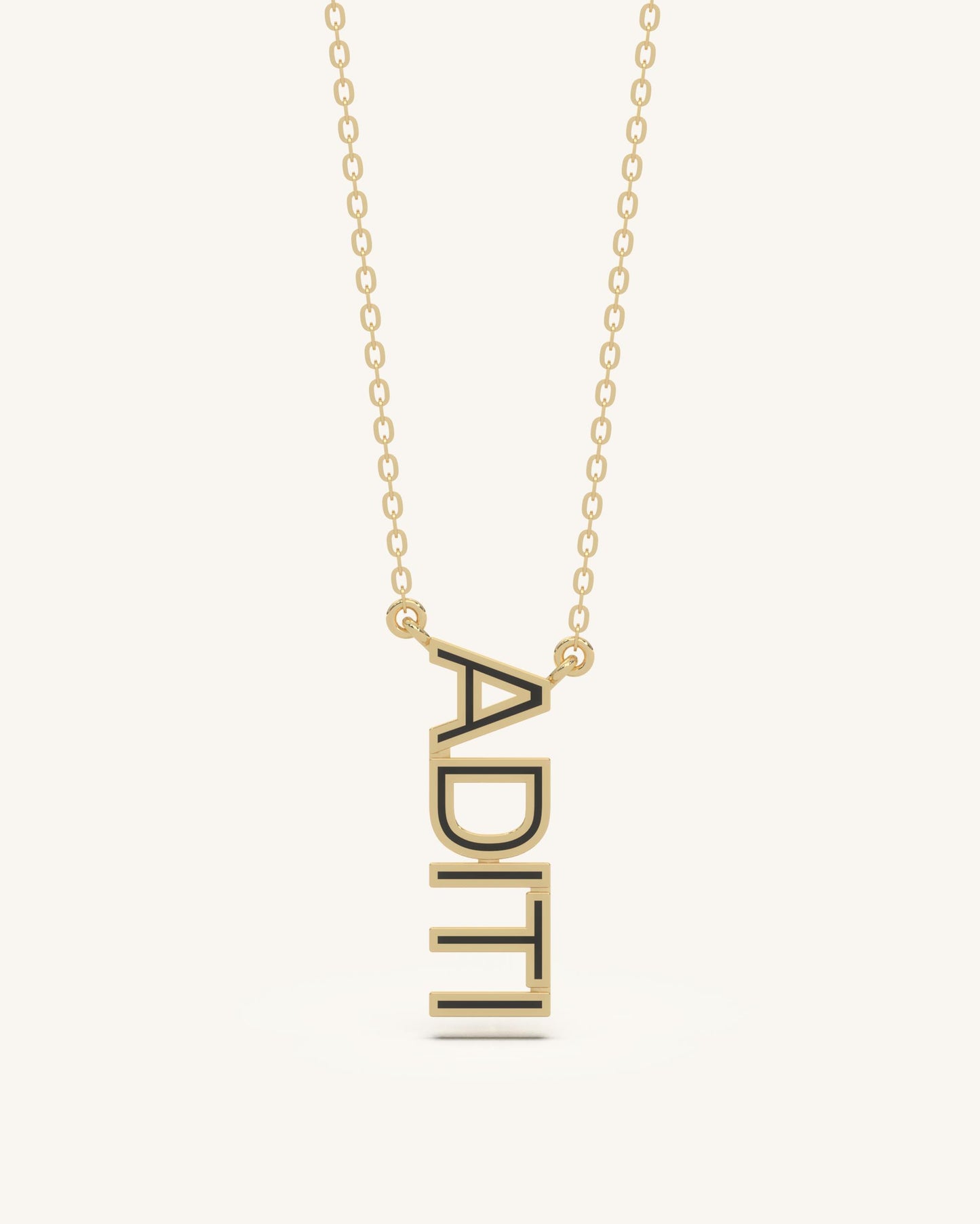Name Story Vertical Necklace