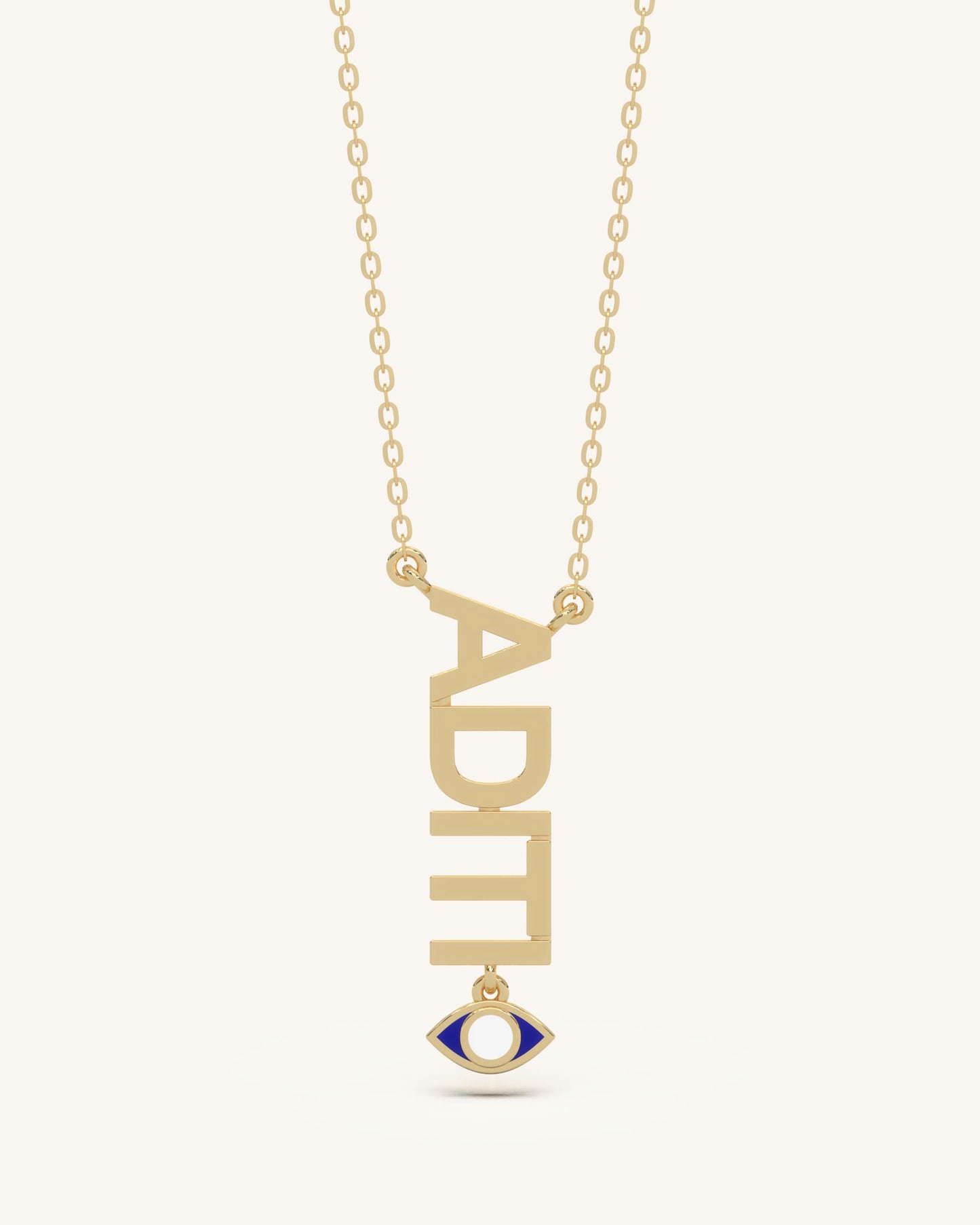 Name Story Vertical Charm Necklace