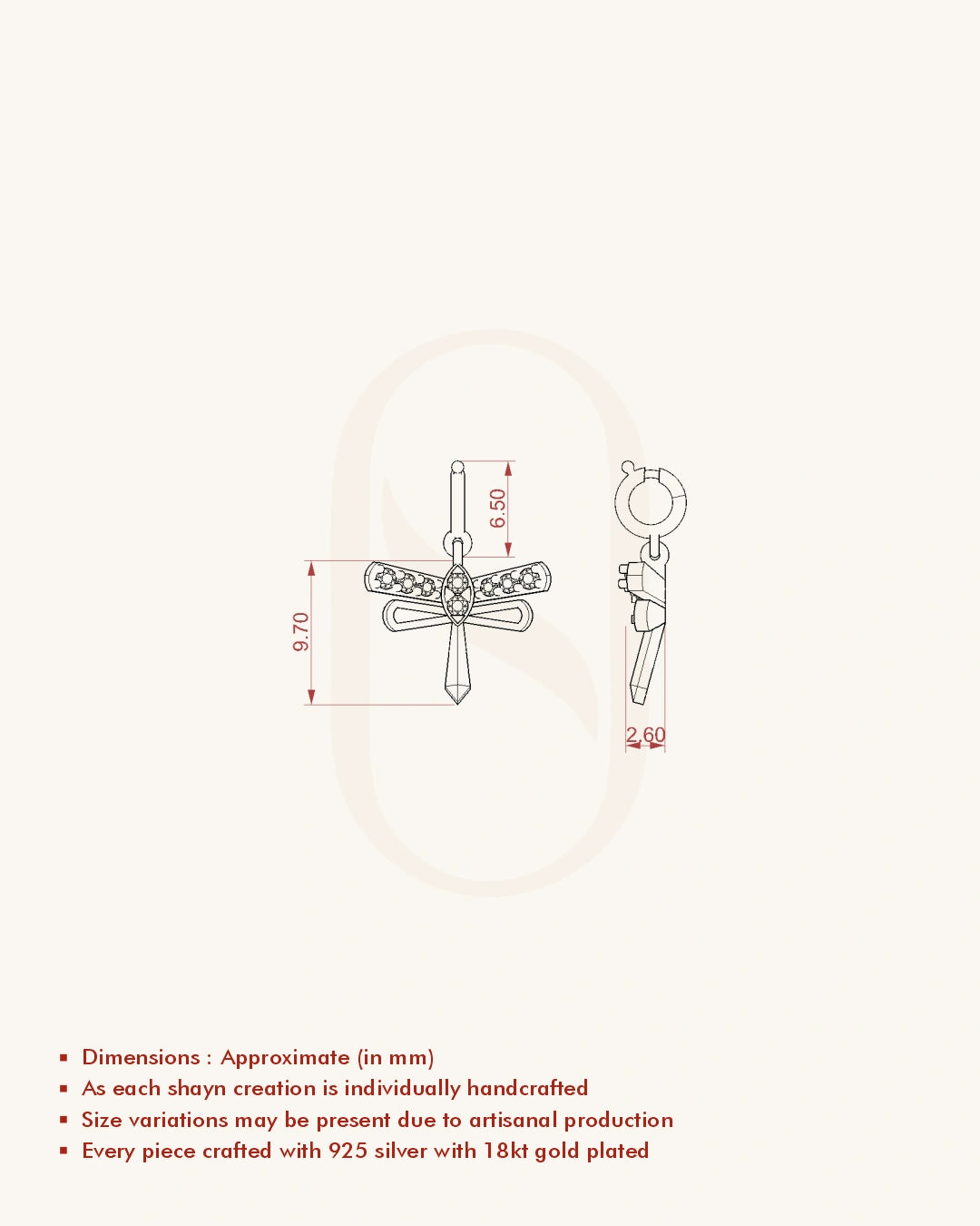 Dragonfly Charm