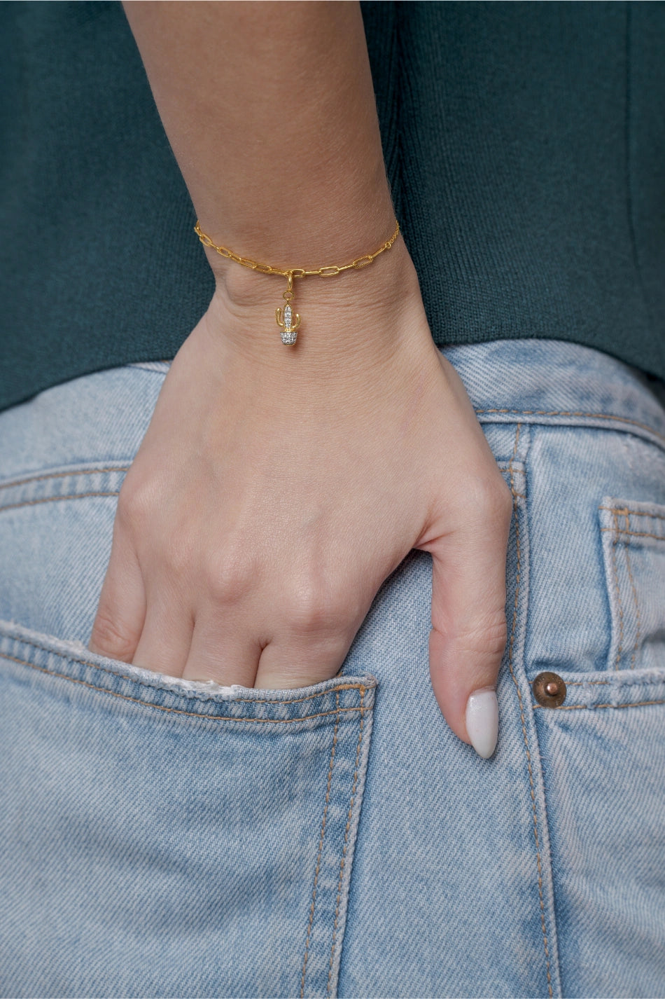 Cactus Diamond Charm