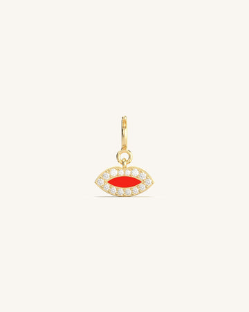 Lip Shape Enamel Charms