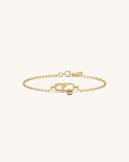 Womens heart bracelets with lock design and dangling charm