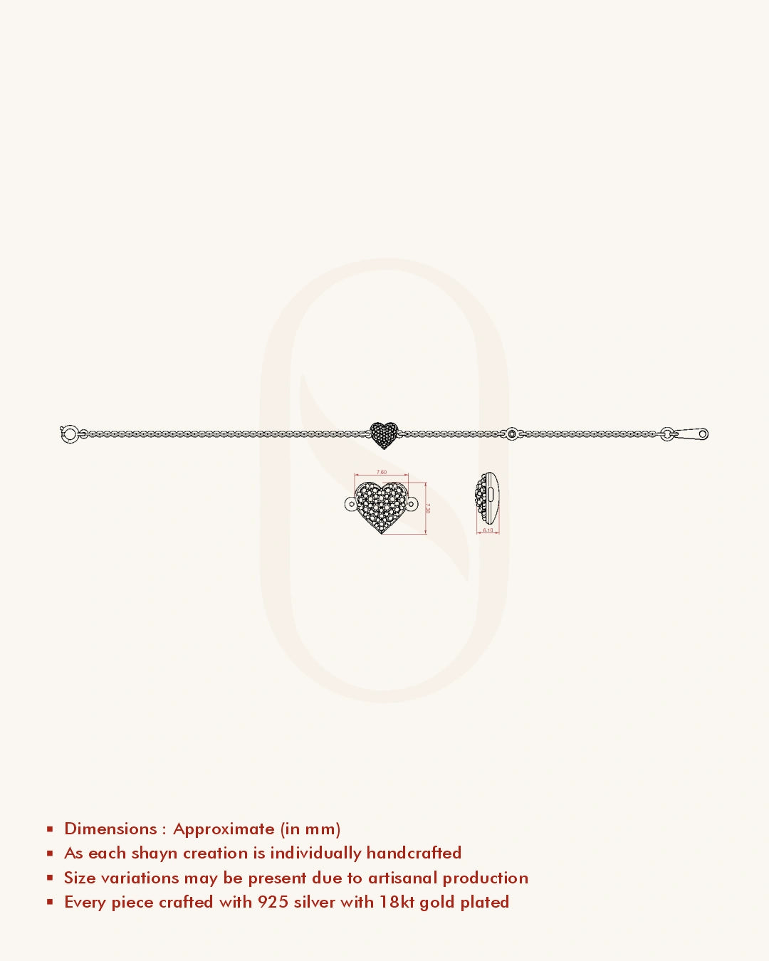 Heart Diamond Bracelet