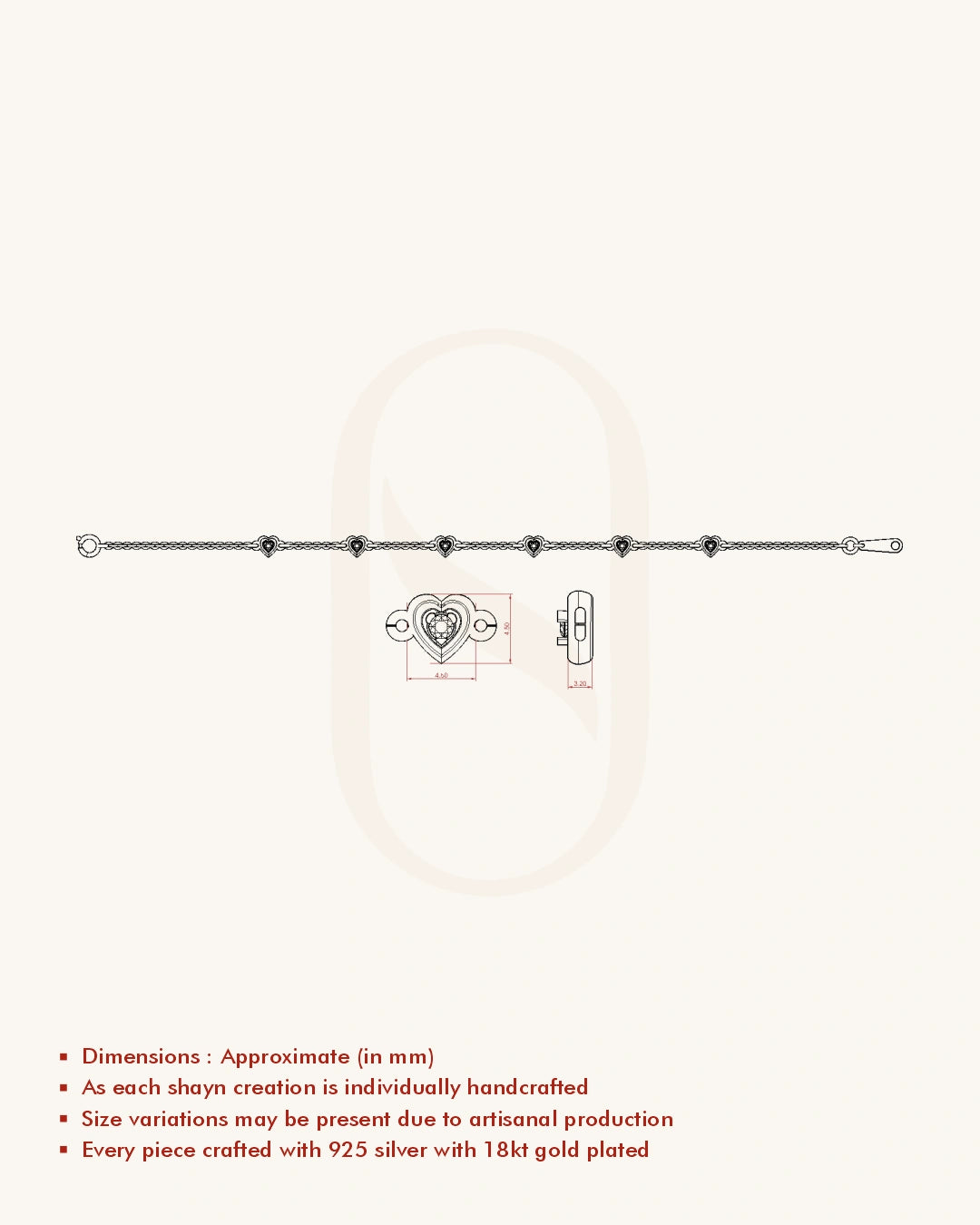 Triple Heart Bracelet