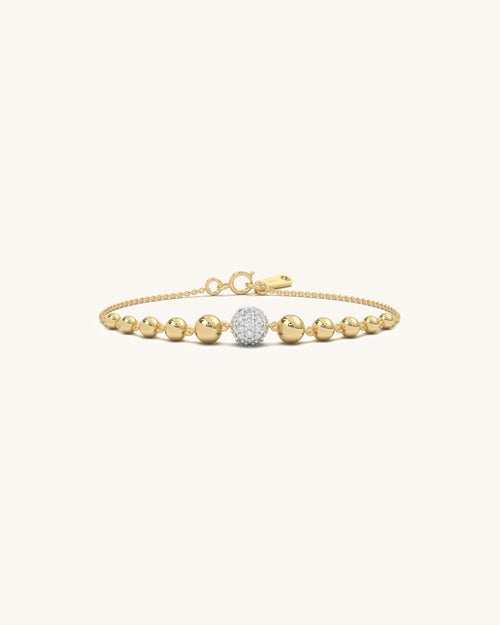 Gold Vermeil  Beaded Bracelet