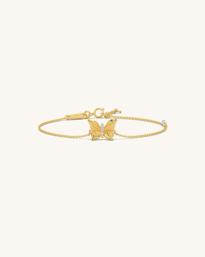 Gold Vermeil Sterling Silver Butterfly Bracelet