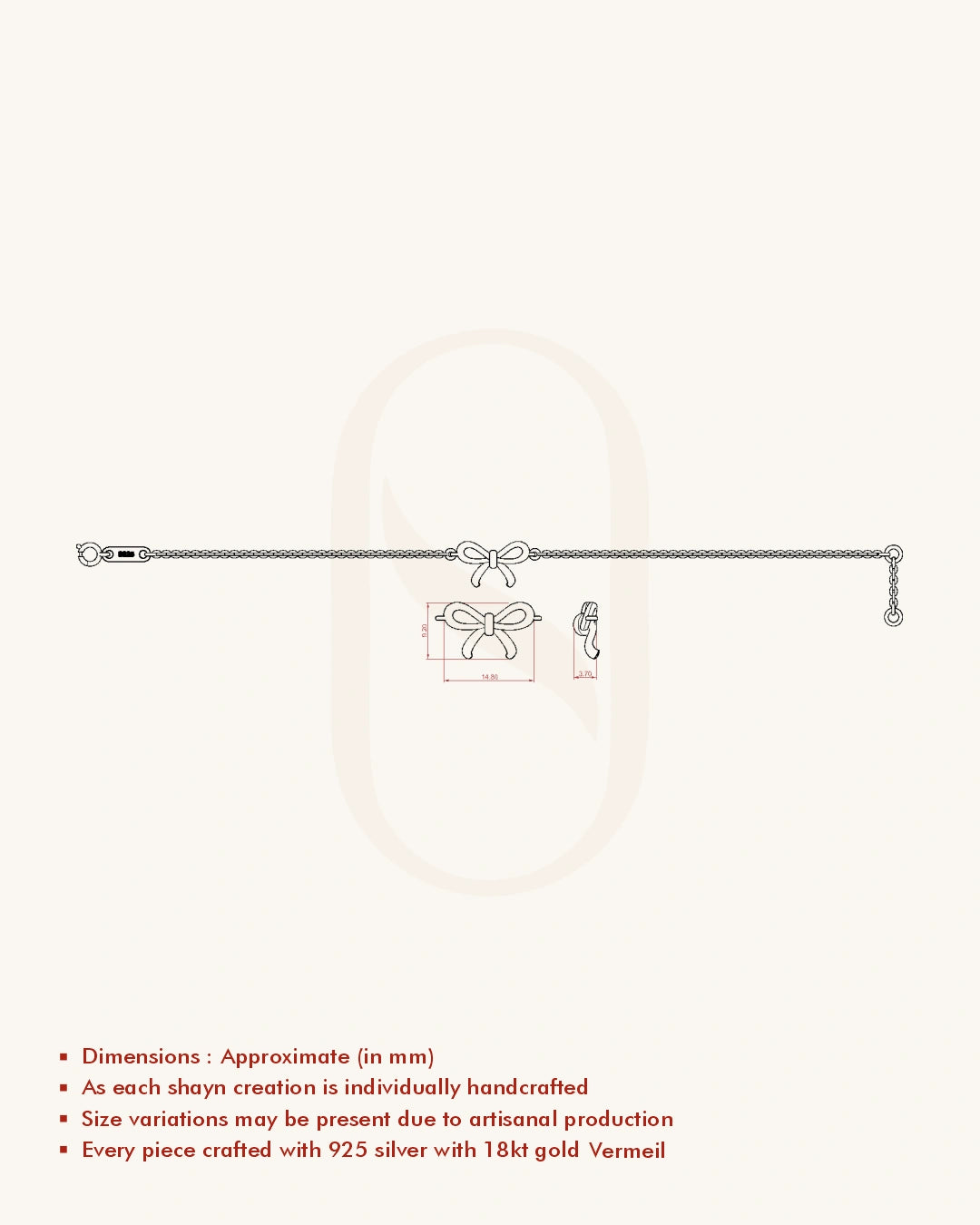 Outline Bow Bracelet