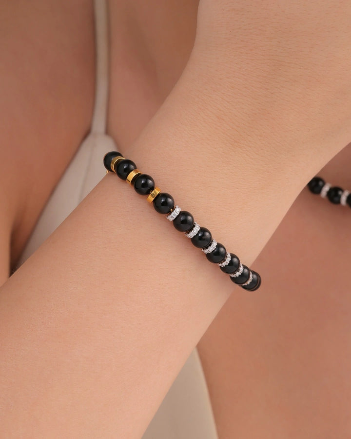 Sophisticated Onyx & Pavé Bracelet