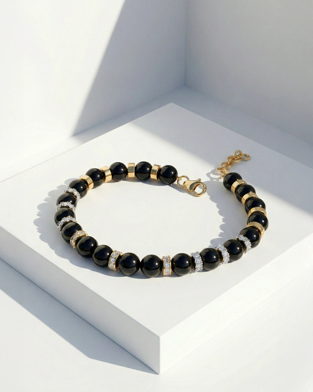 Sophisticated Onyx & Pavé Bracelet