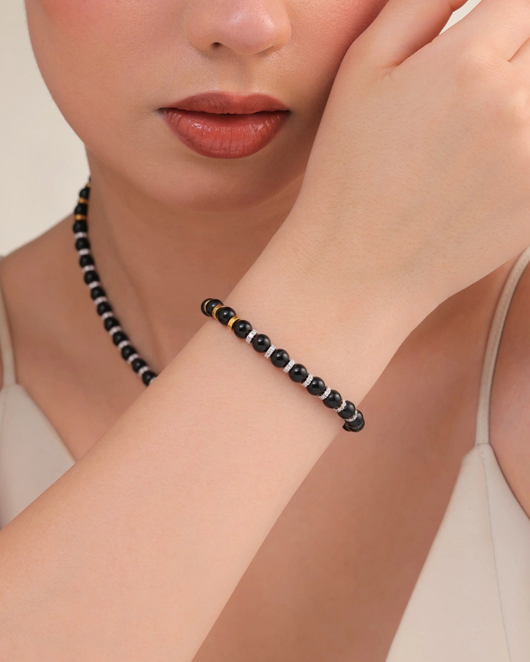 Sophisticated Onyx & Pavé Bracelet