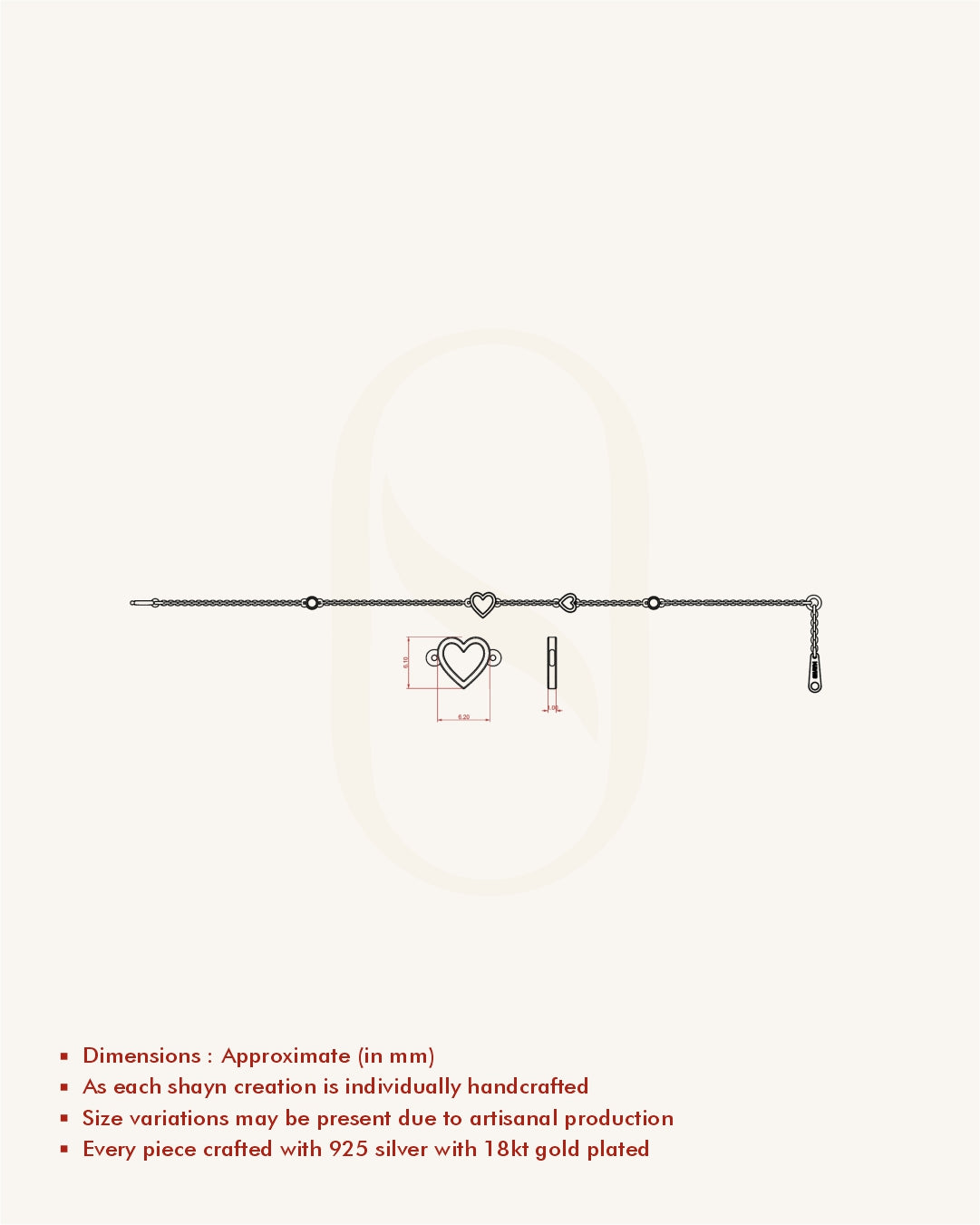 Heart Motif Bracelet