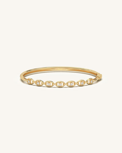 Oval Link Diamond Bracelet