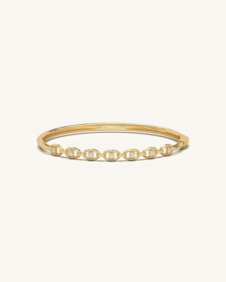 Oval Link Diamond Bracelet
