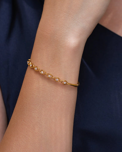 Oval Link Diamond Bracelet