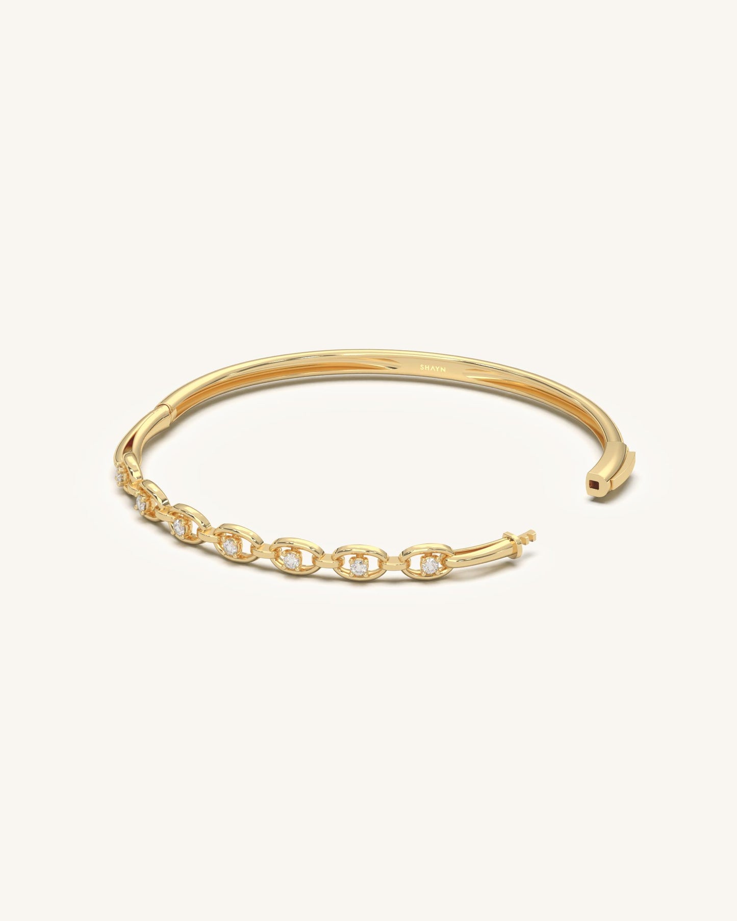 Oval Link Diamond Bracelet