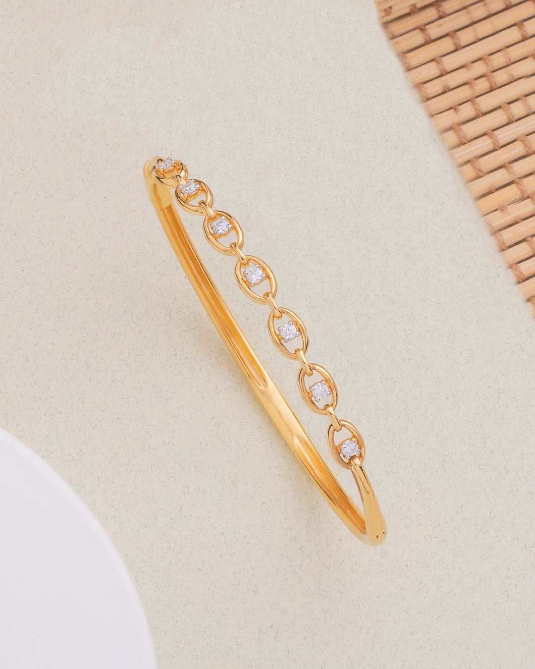 Oval Link Diamond Bracelet