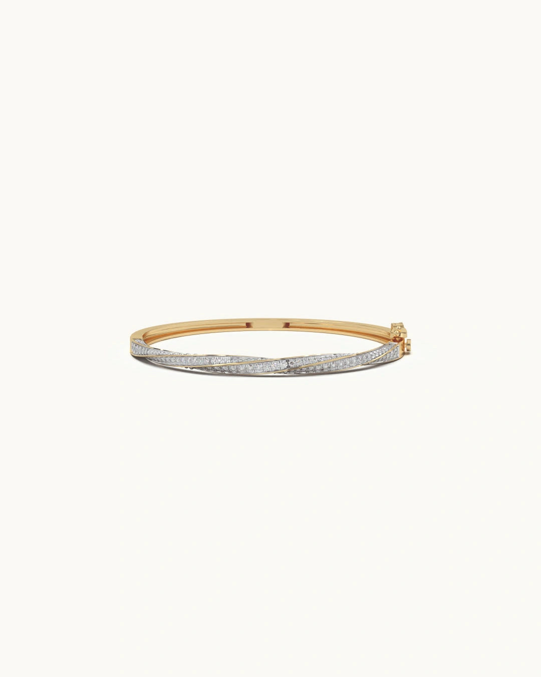 Diamond bracelet for girls 925 sterling silver 18KT gold vermeil crossover pavé design