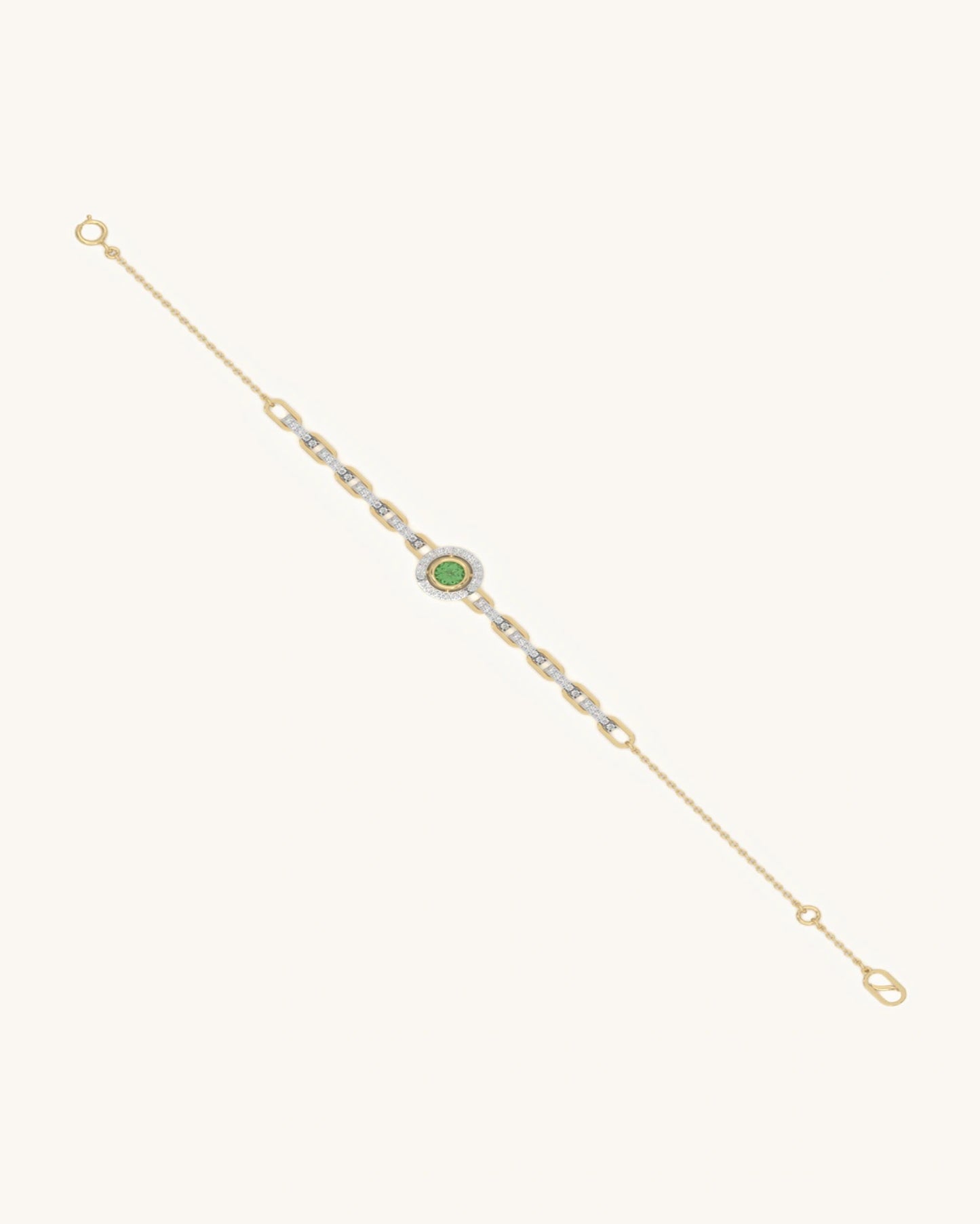 Emerald Halo Bracelet