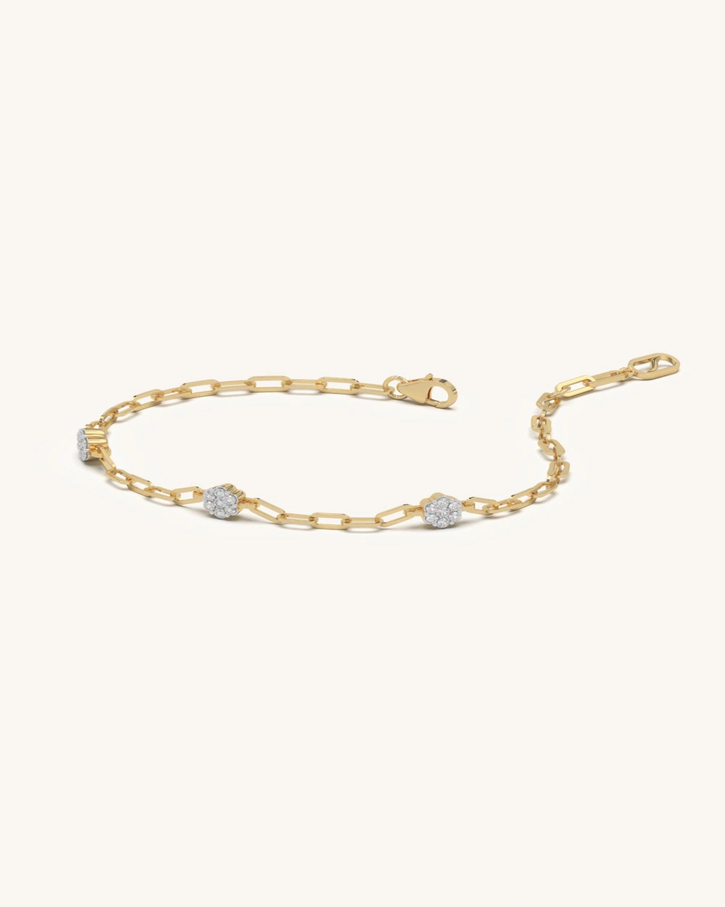 Floral Cluster Chain Bracelet