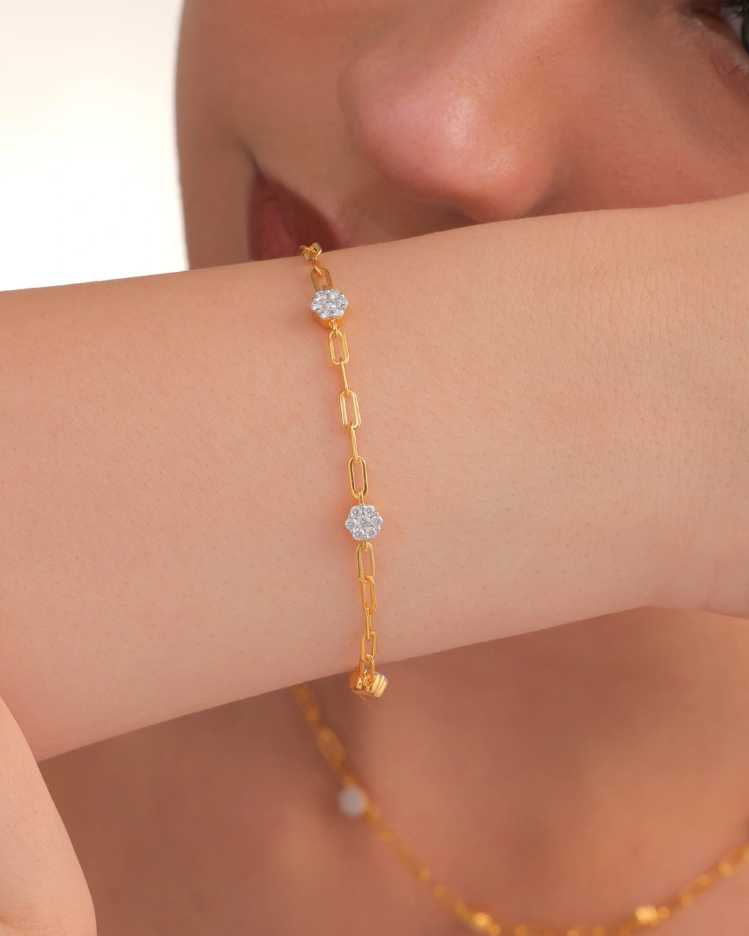 Floral Cluster Chain Bracelet
