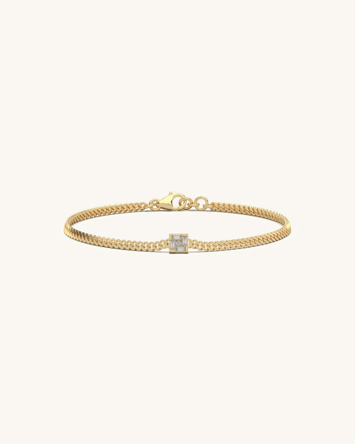 Princess Cut Charm Bracelet