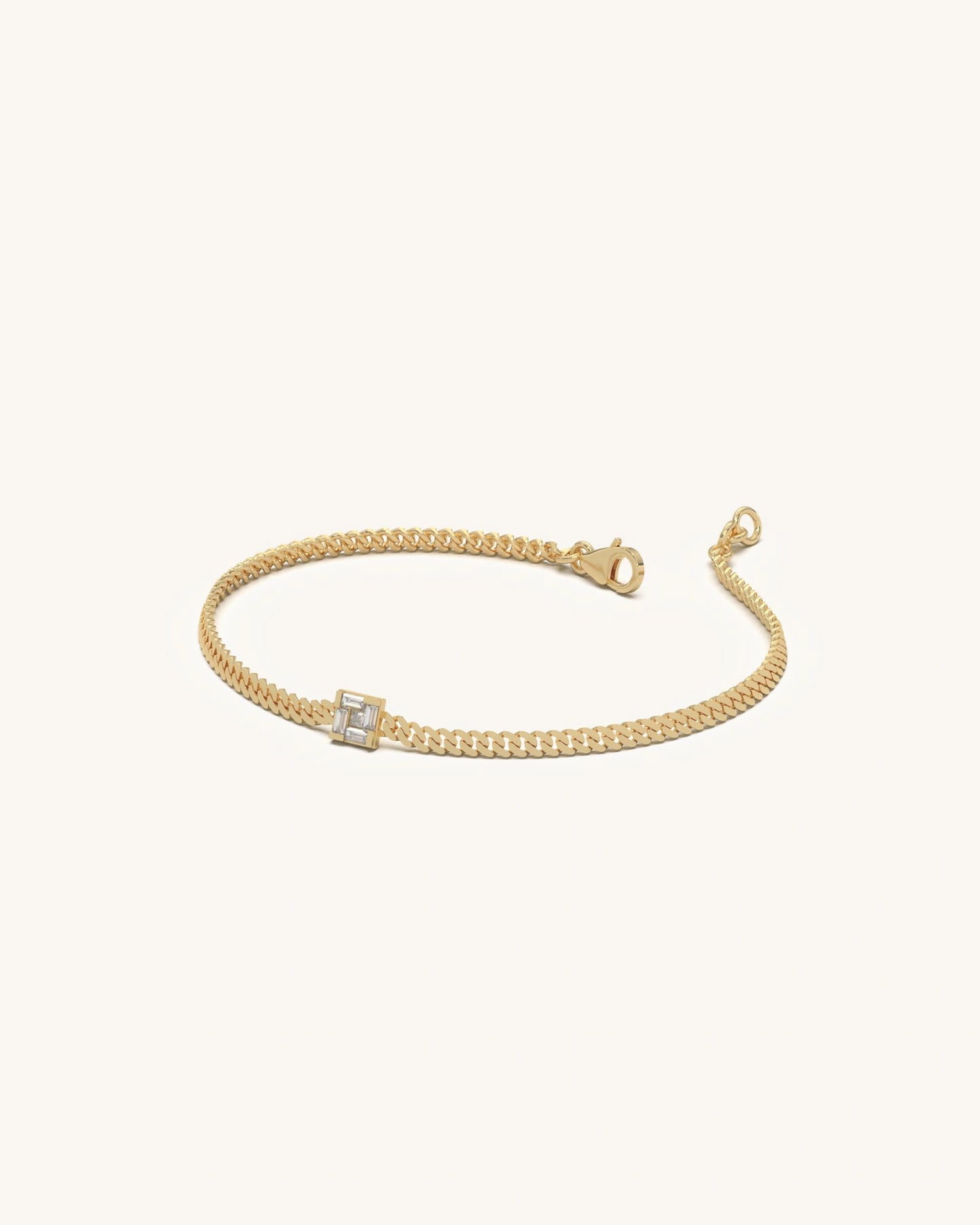 Princess Cut Charm Bracelet