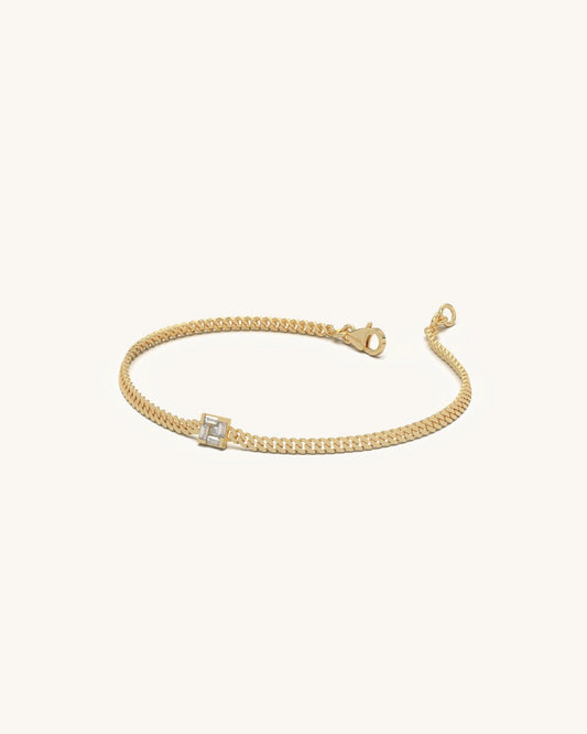 Princess Cut Charm Bracelet