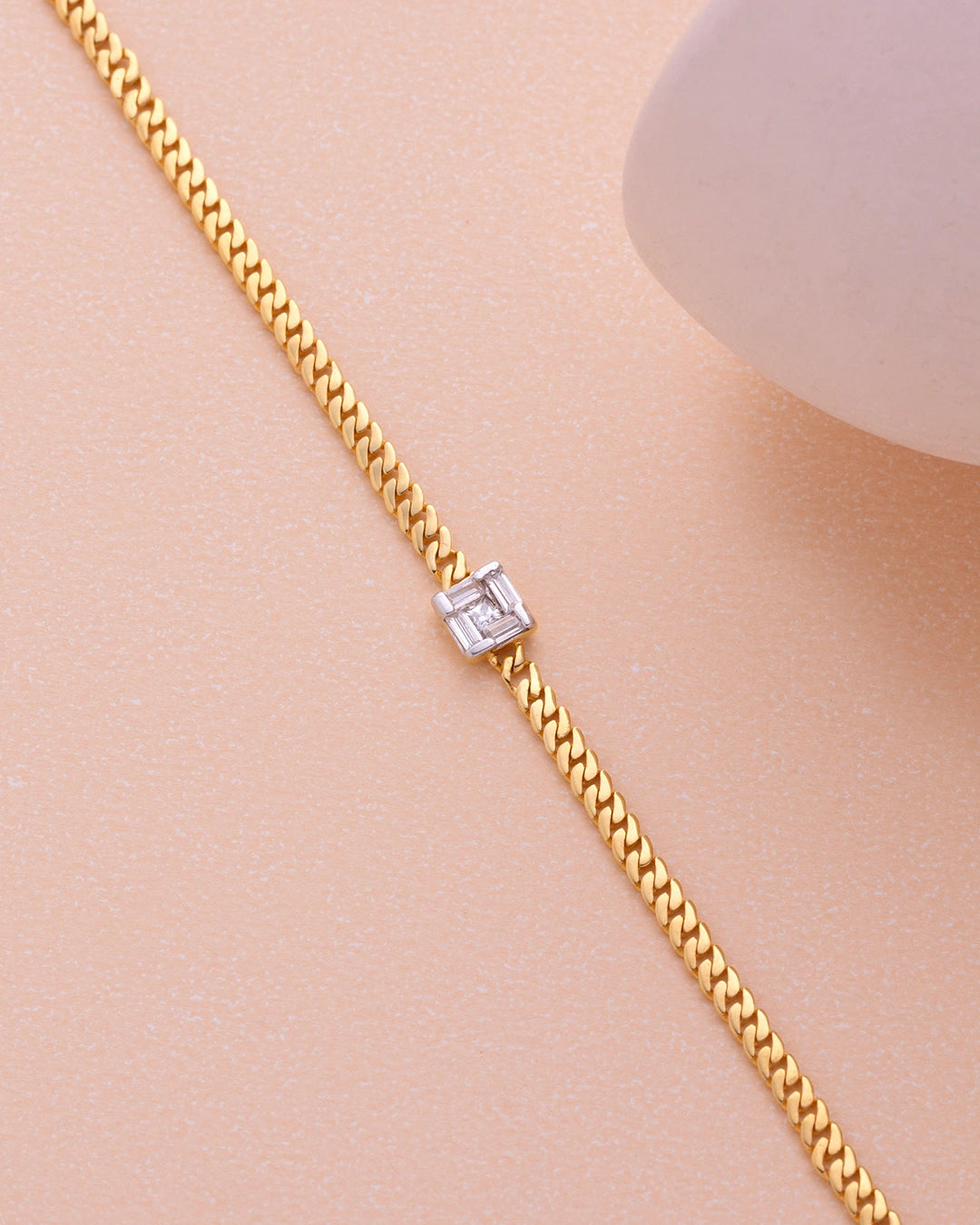 Princess Cut Charm Bracelet