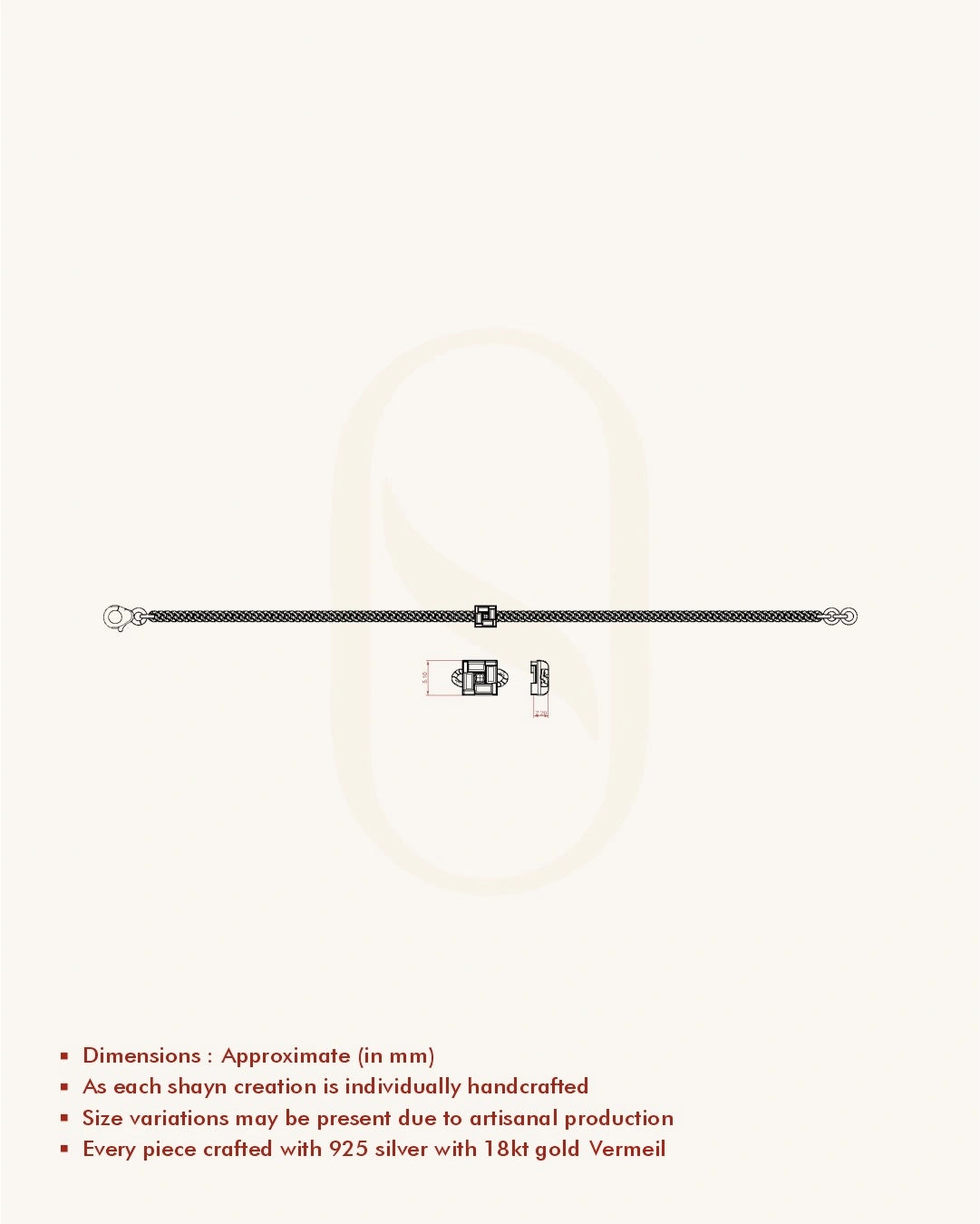 Princess   Cut Charm Bracelet