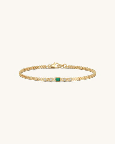 Emerald Glow Link Bracelet