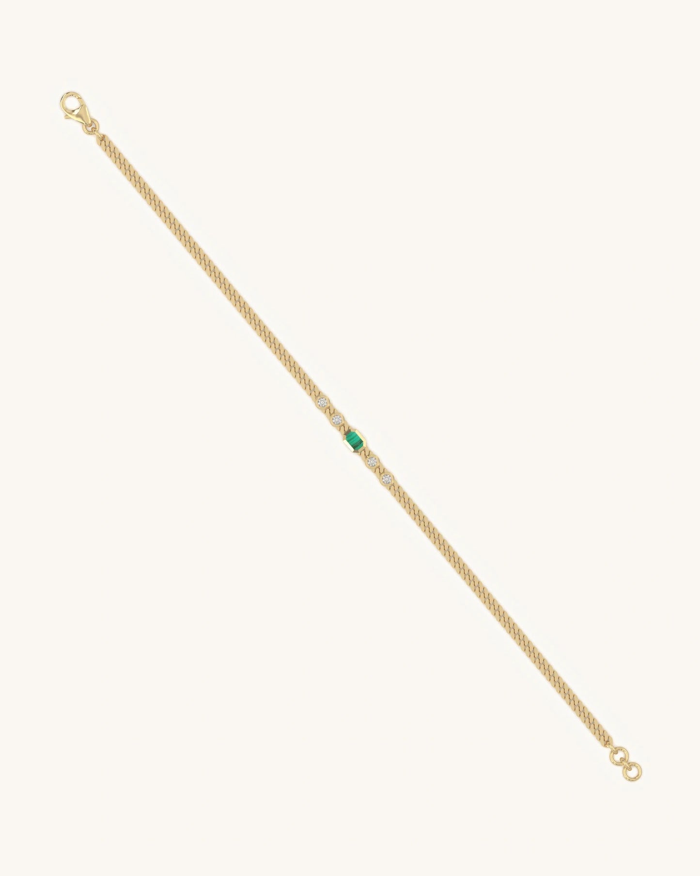 Emerald Glow Link Bracelet