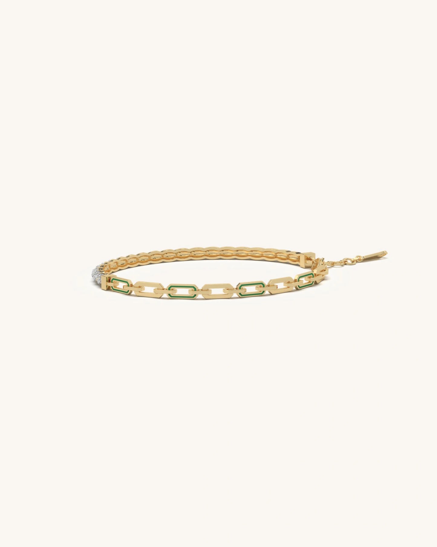Twisted Rope & Link Bracelet