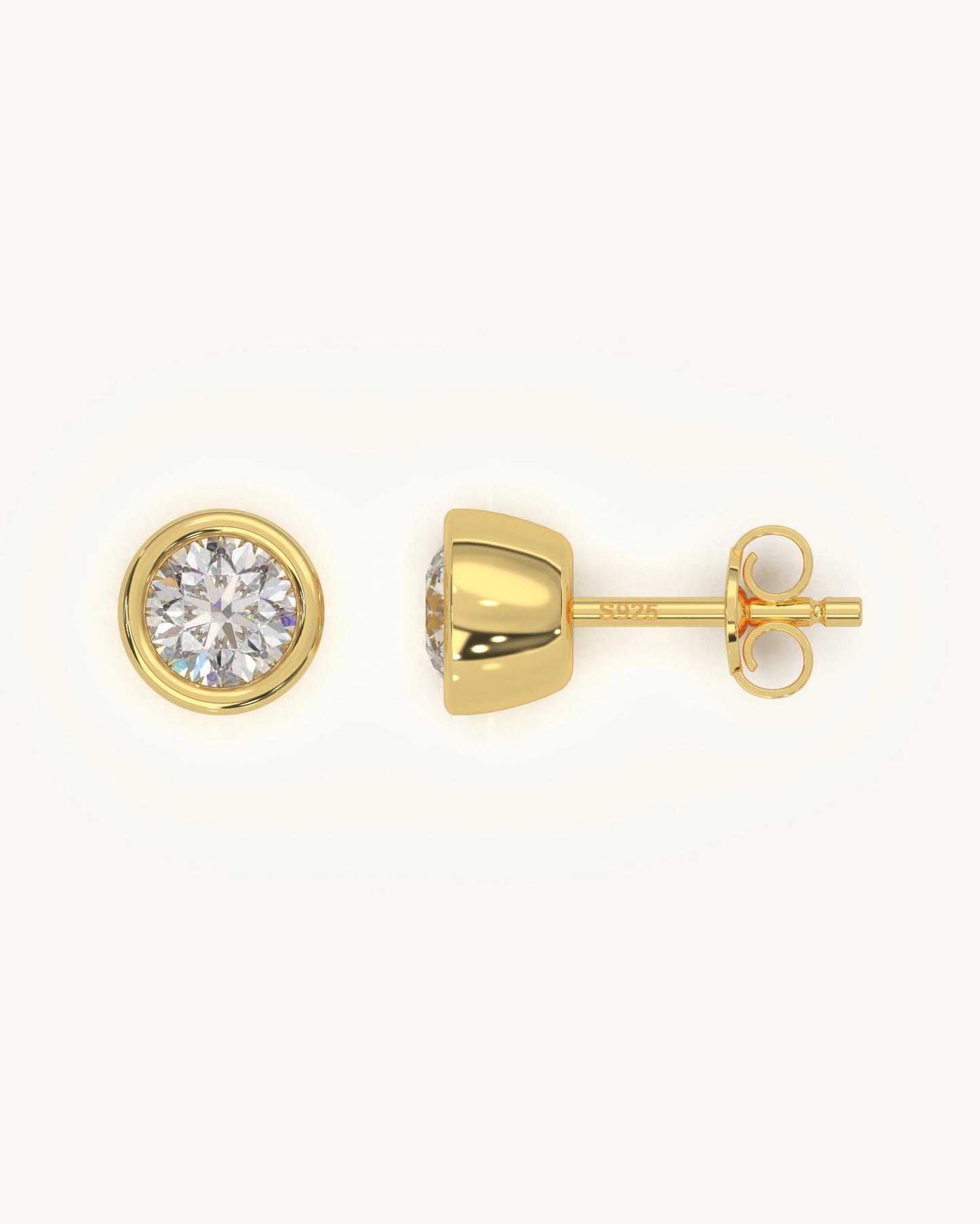 Tiny Diamond Stud Earrings