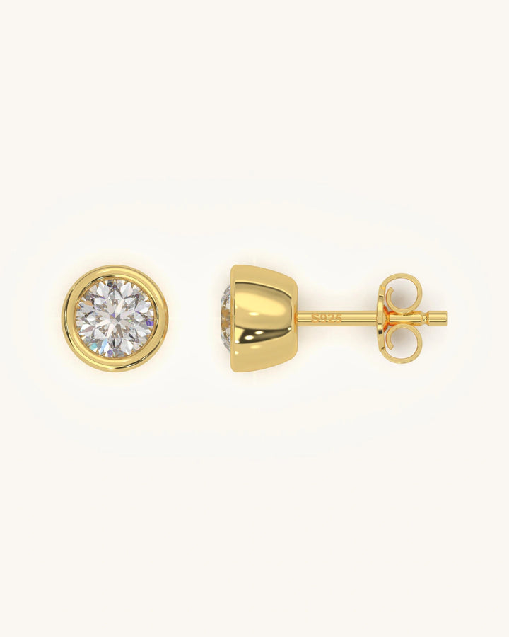 Tiny Diamond Stud Earrings