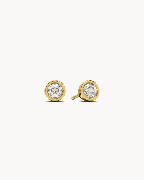 Tiny Diamond Stud Earrings