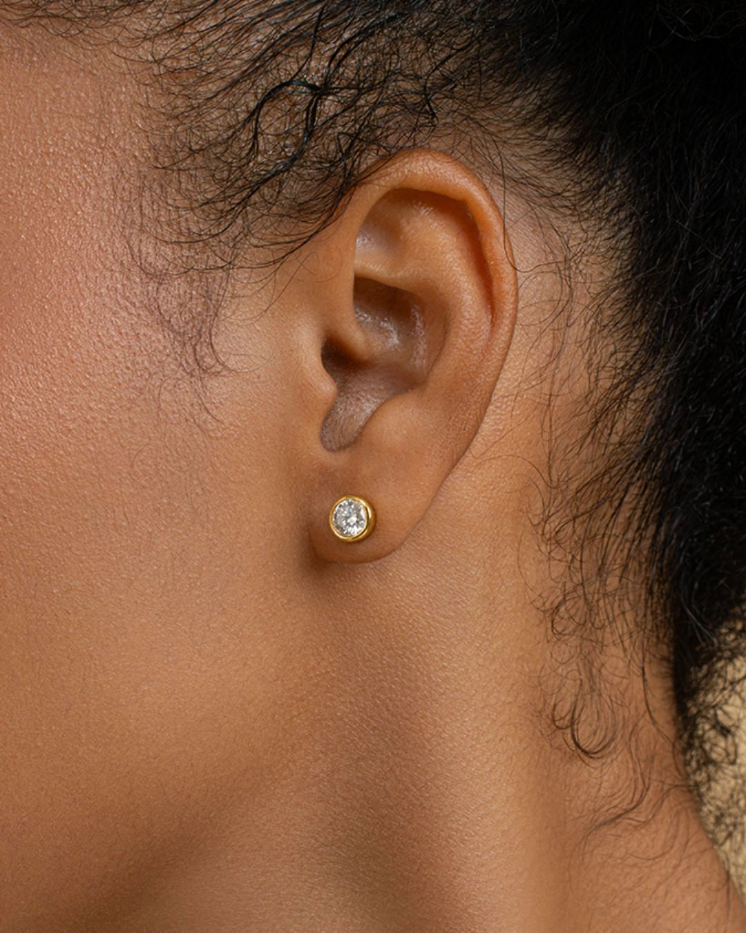 Tiny Diamond Stud Earrings