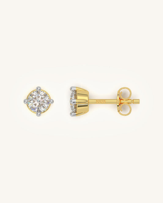 Round Prong Earrings