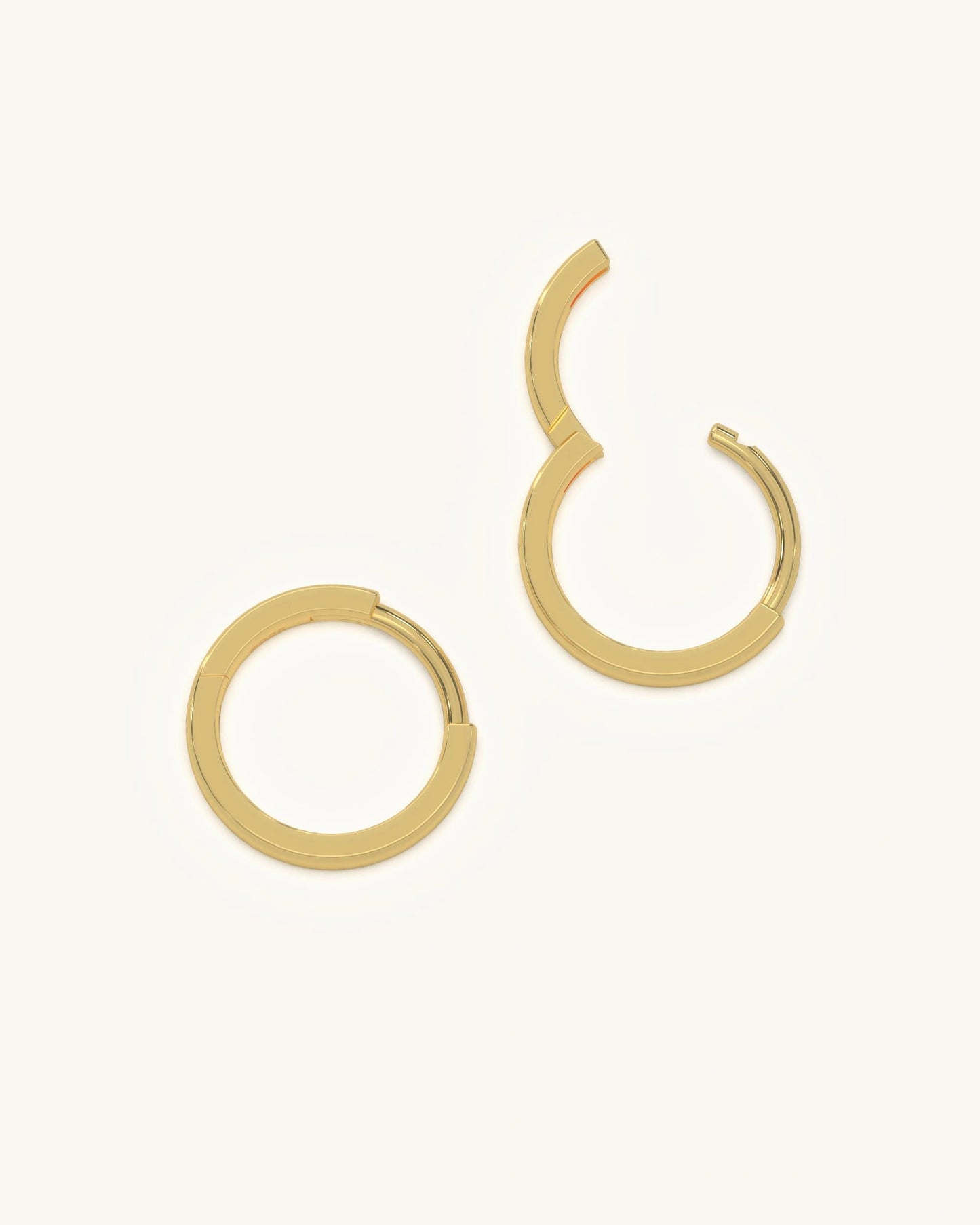 Simple Gold Plated Silver Hoops