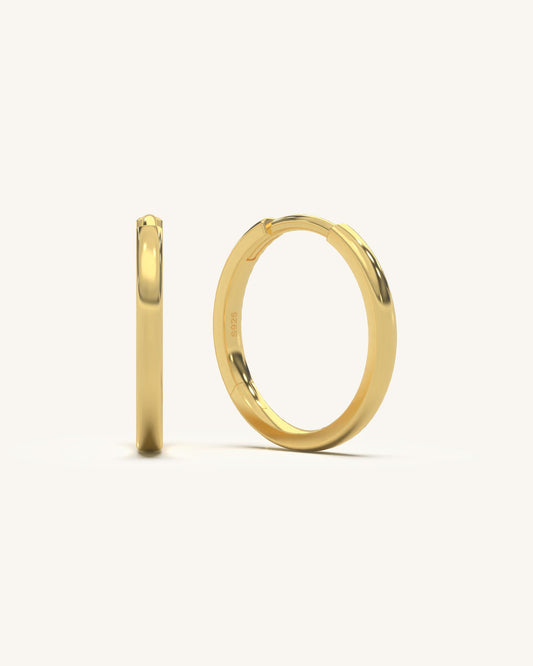 Polished Gold Hoops