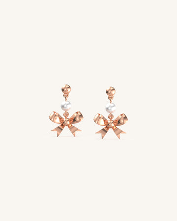 Ribbon Bow Ear Drops