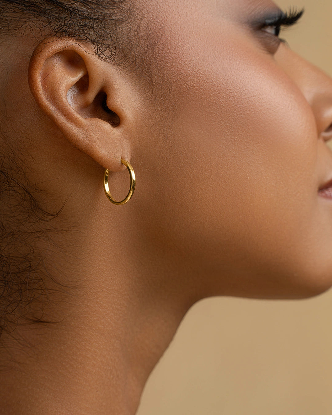 Polished Gold Hoops