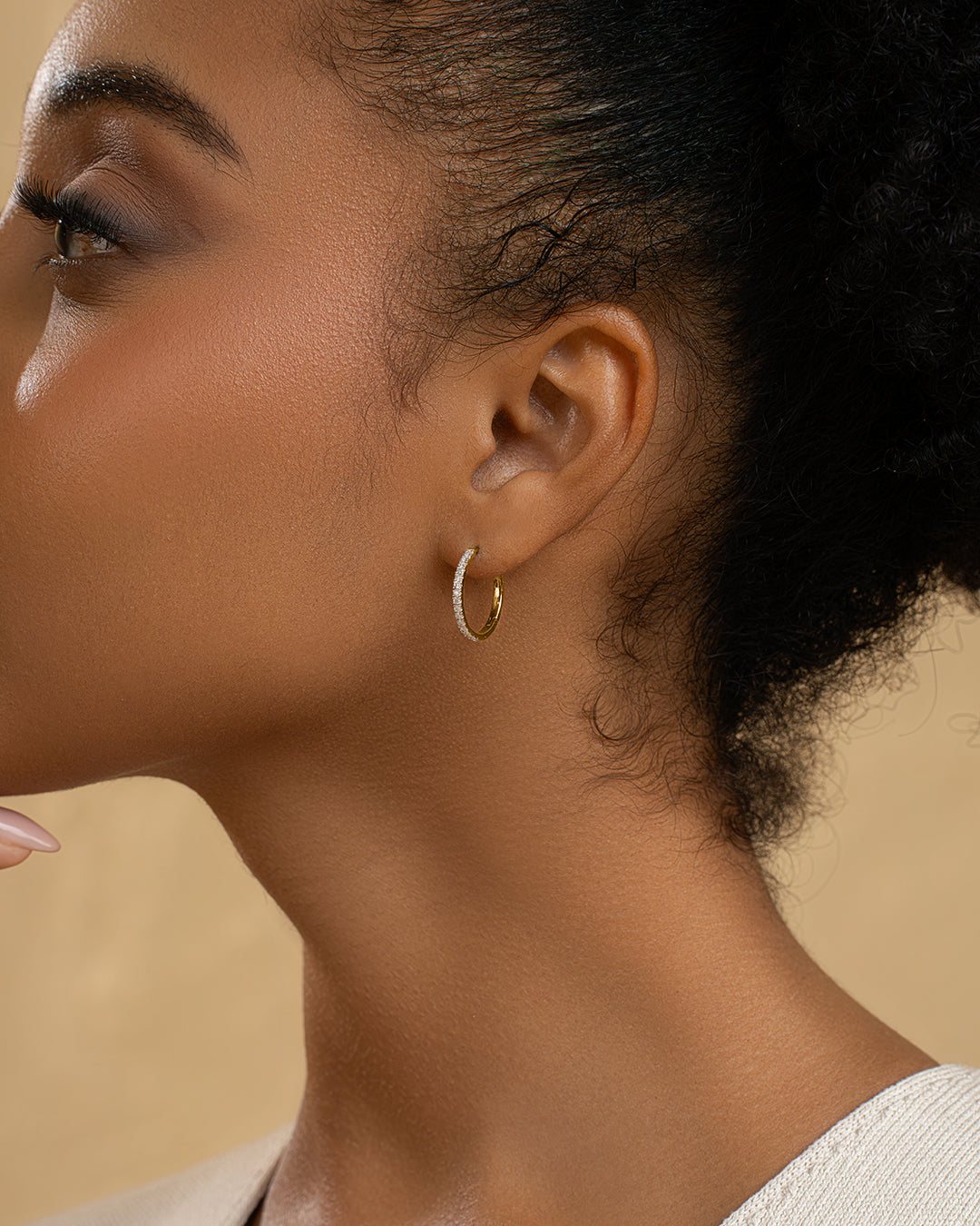 Glam Moissanite Hoops
