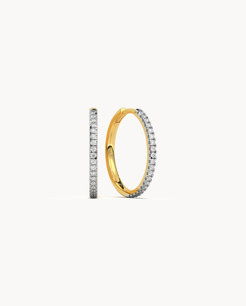 Diamond Lined Hoops