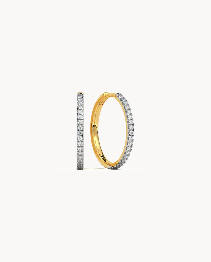 Diamond Lined Hoops