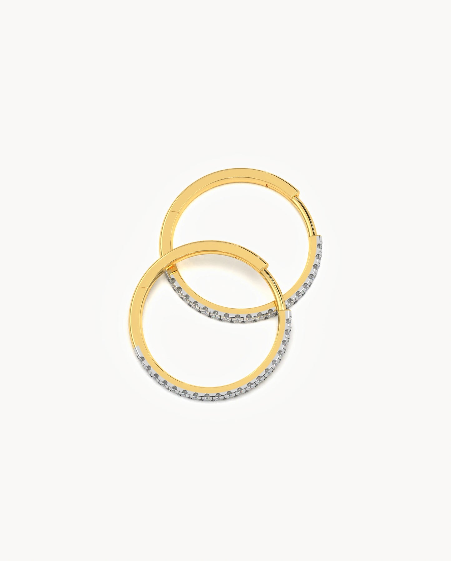 Diamond Lined Hoops