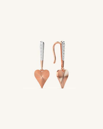 Luminous Heart Diamond Ear Drops