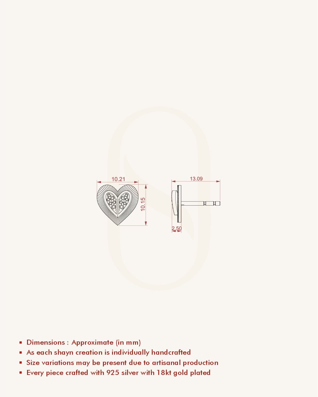 Heartfelt Sparkle Studs