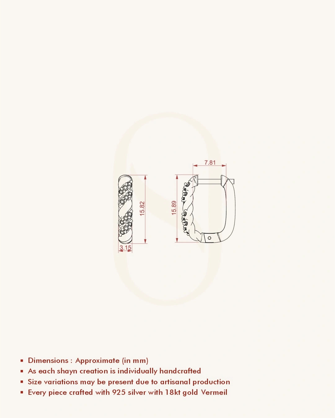 Rectangle Hoop Earrings