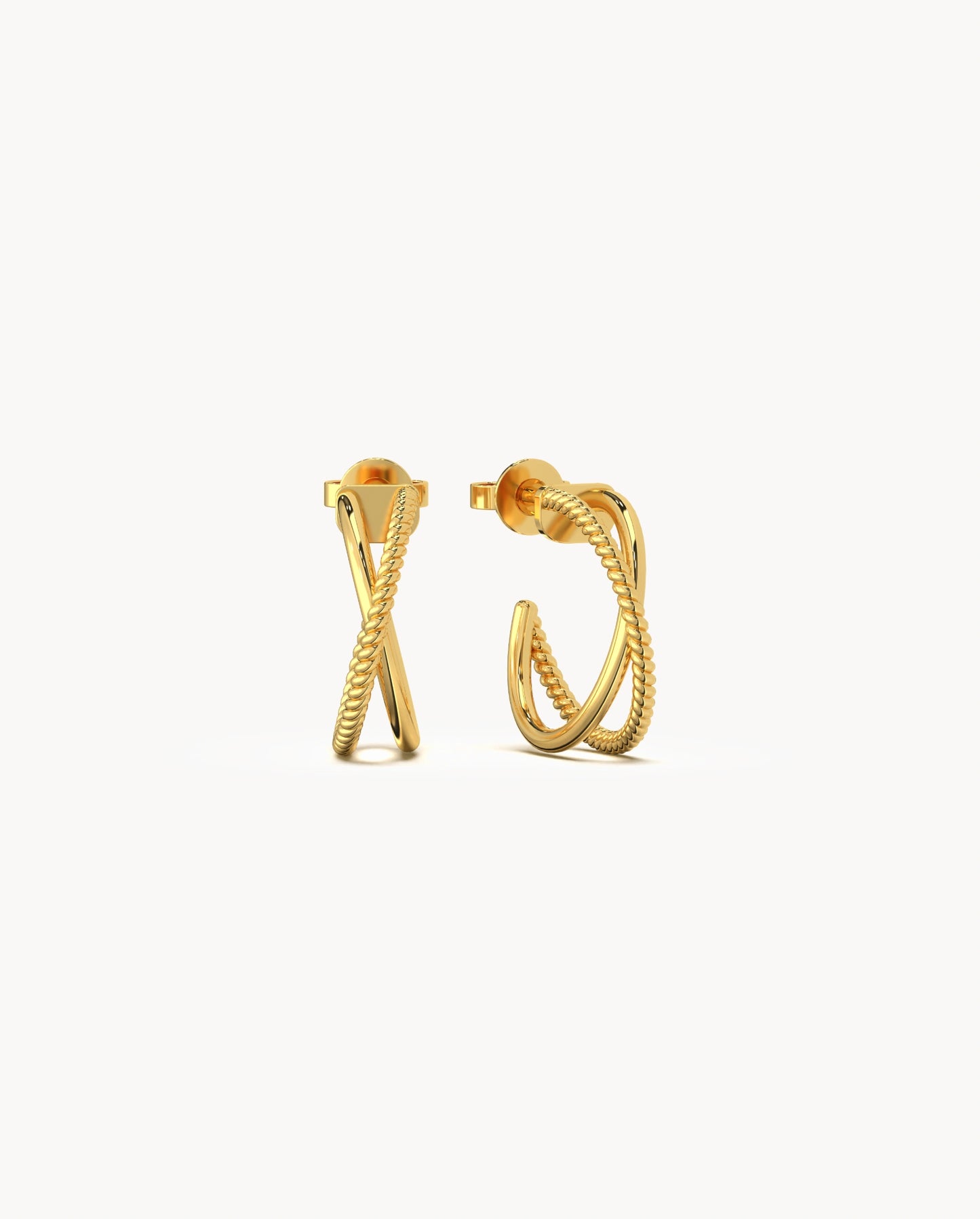 Braided Brilliance Hoops
